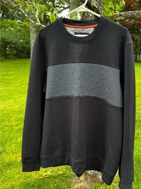 Ted Baker Black Crewneck Sweatshirt with Gray Chest Panel